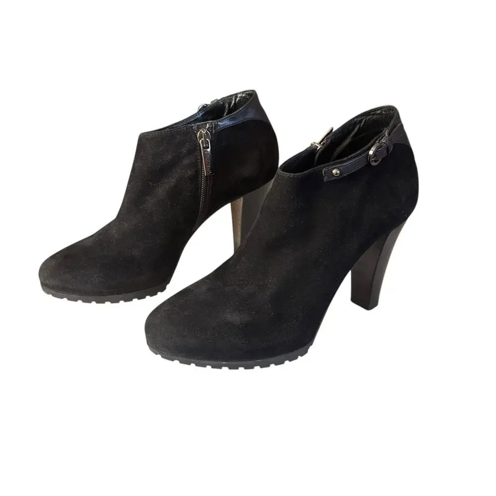 Aquatalia Suede & Leathe Ankle Booties Size 5.5